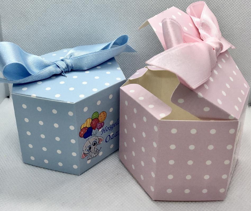 Baskılı Altıköşe Karton Kutu