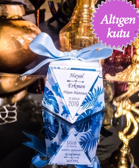 Baskılı Altıköşe Karton Kutu