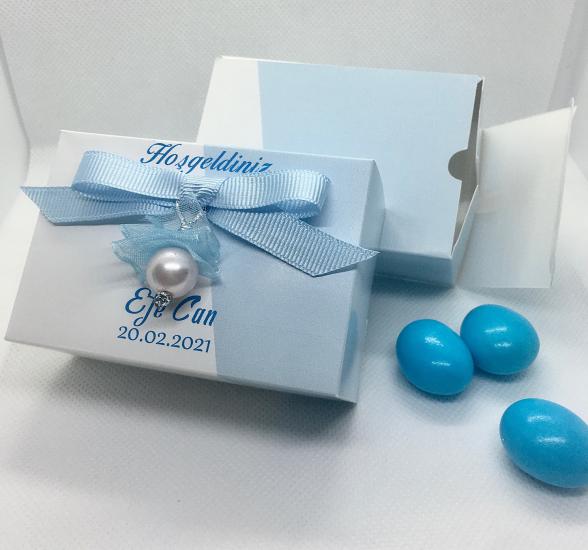 İncili Kare Şeker Kutusu