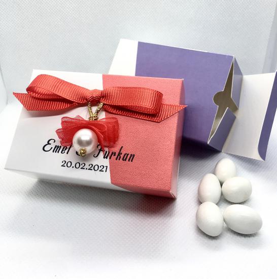 İncili Kare Şeker Kutusu